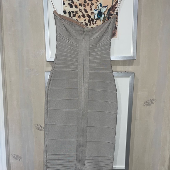 Herve Leger Authentic Grey Dress Strapped - Picture 4 of 6